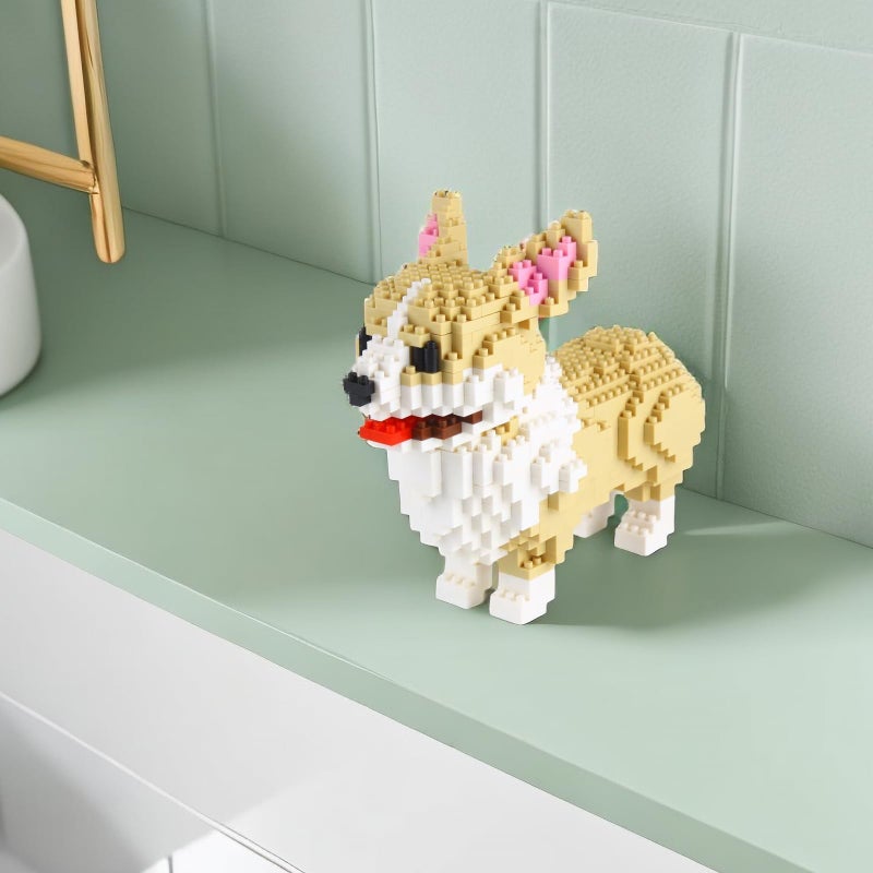 Larcele Micro Dog Building Blocks Pet Mini Building Toy Bricks,950 Pieces KLJM-02 (Welsh Corgi) - Image 5